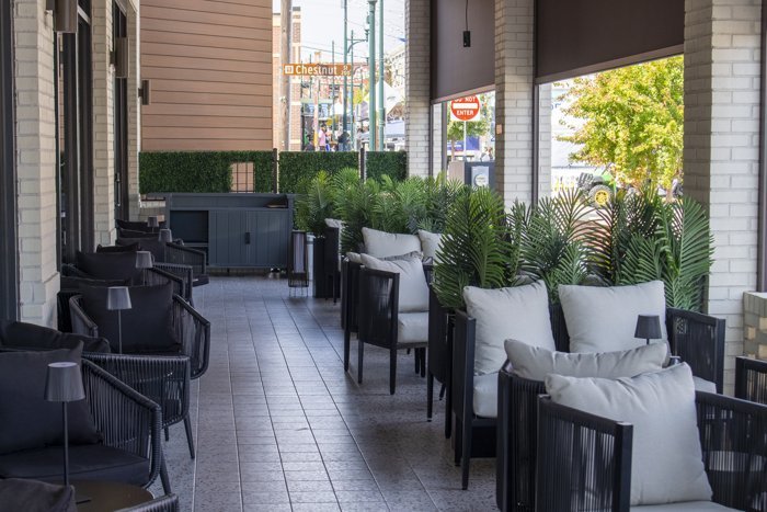 The covered patio