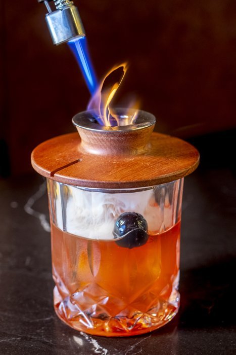 A smoked cocktail
